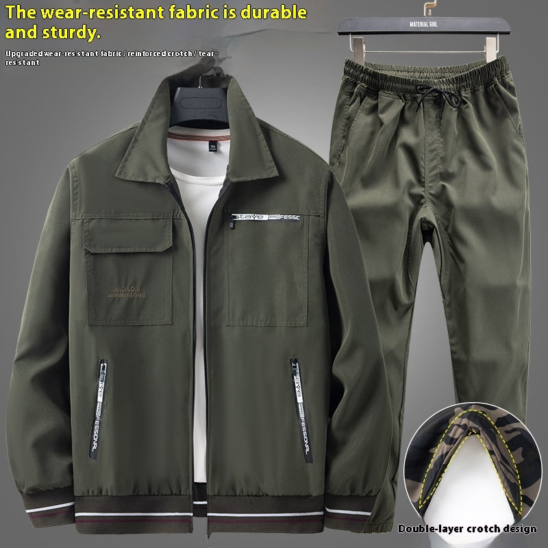 Lightweight Men’s Camo Cargo Suit – Anti-Dirt & Durable Design