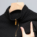 Long Sleeve T-shirt Zipper And Lapel Casual Stand Collar Bottoming Shirt Men's Clothing