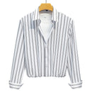 Business Casual Slim-fitting Striped Printed Shirt Men