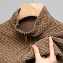 Long Sleeve T-shirt Zipper And Lapel Casual Stand Collar Bottoming Shirt Men's Clothing