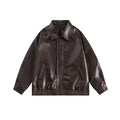 Vintage Leather Jacket for Men – American Casual Loose Fit