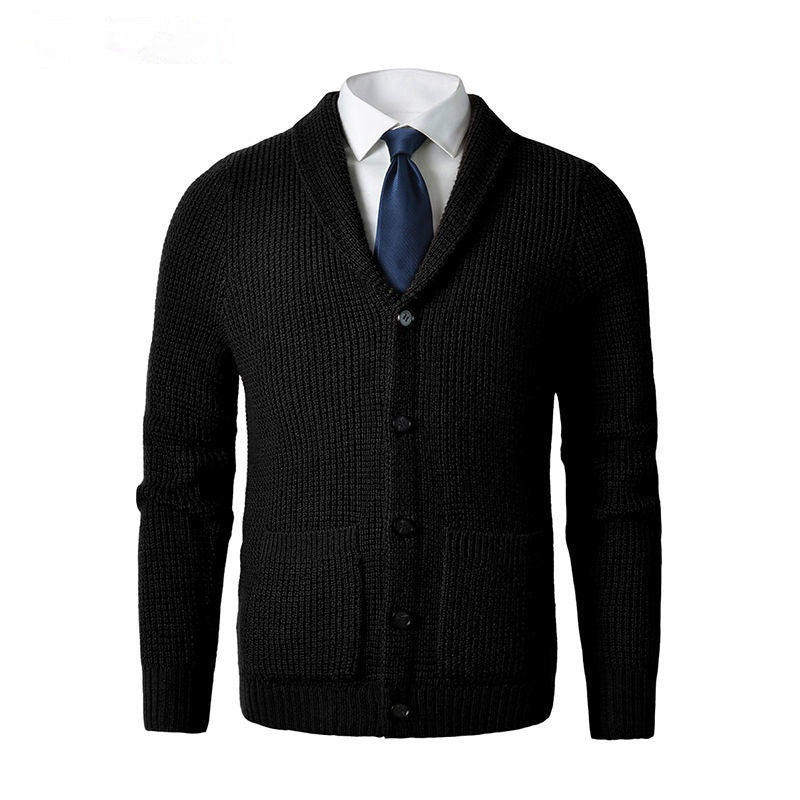 Business Casual Knitted Wool Cardigan For Men