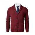 Business Casual Knitted Wool Cardigan For Men