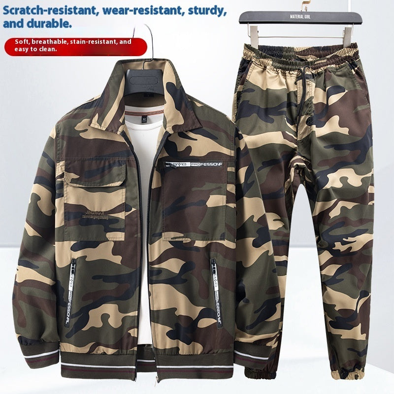 Lightweight Men’s Camo Cargo Suit – Anti-Dirt & Durable Design