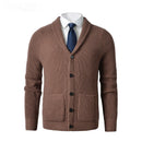 Business Casual Knitted Wool Cardigan For Men